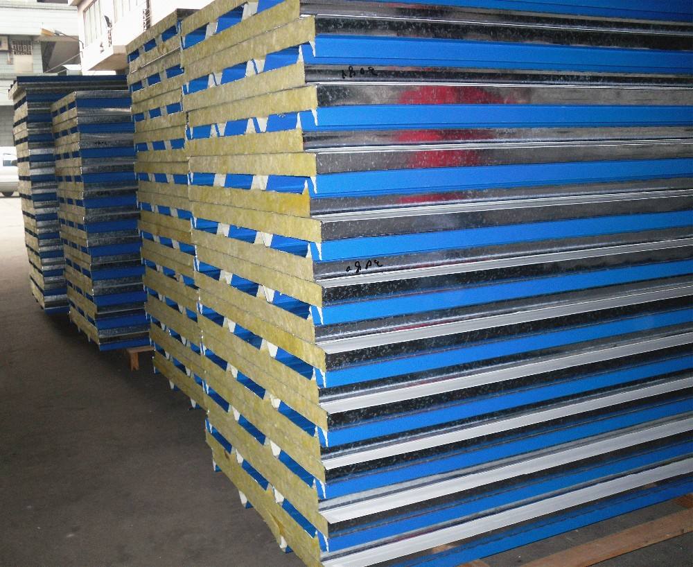 Low Price Rock Woo Sandwichl Board Rock Wool Sandwich Panel Insulated Metal Faced For Roof Board Manufacturer