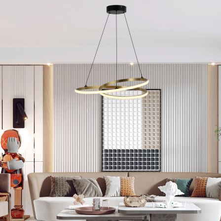 New Arrival American Modern Nordic Luxury Living Room Light Hotel Restaurant Linear Led Pendant Light