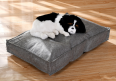 Best seller summer emovable and washable linen european removable dog bed big dog luxury