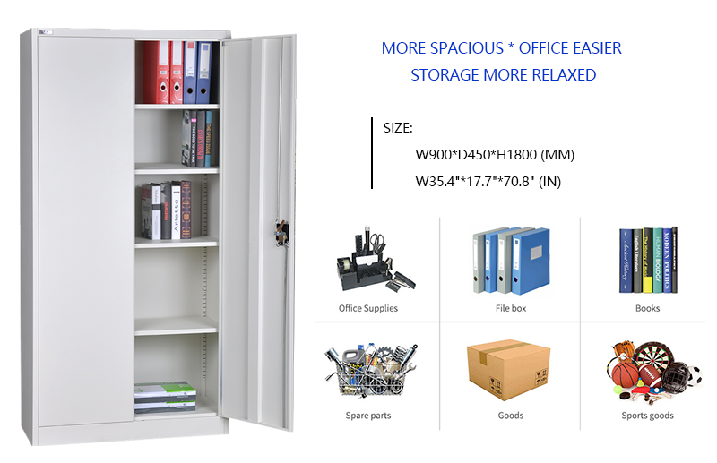 Swing Glass Door File Filling Storage Cabinet Office Document Archive Furniture Factory Direct Sale Metal Cabinet Locker