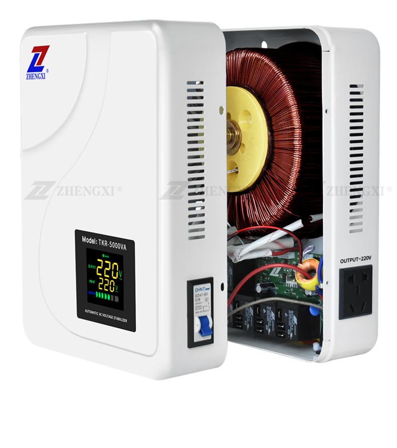 TKR-5000VA single phase AVR 220v LCD smart automatic AC voltage regulator  stabilizer for TV