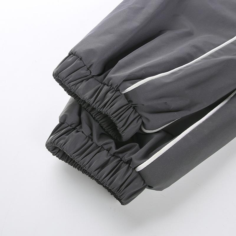 Wholesale brand sports reflective unisex loose casual track pants