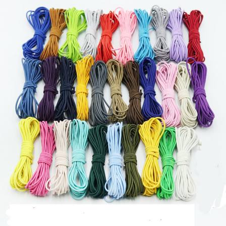 Wholesale 6mm Knitted Round Elastic Rubber Cords Strap PP Braided Stretch String Elastic Cord 6mm Band For Garment Button