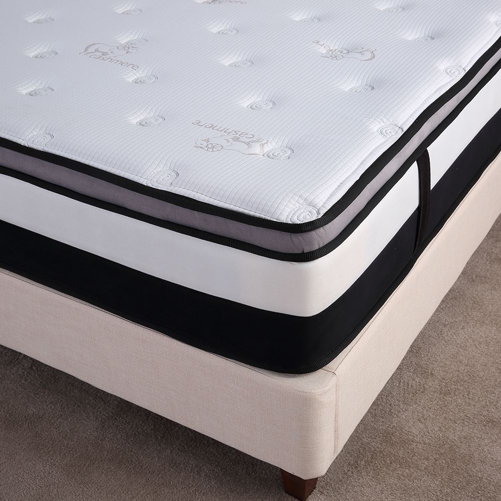 Modern bedroom 9 zone pocket spring bed mattresses queen king mattresses for bedroom with cool gel memory foam