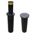 Lift Assisted Carbon Steel Bollard Special Key Control Manual Outdoor Rising Retractable Bollard With LED Light