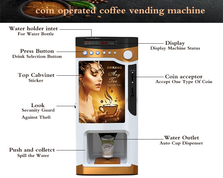 Tea coffee vending machine LE303V