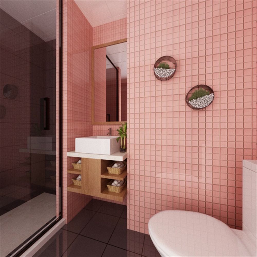 Transitional Pink Decoration Ceramic Glass Mosaic Tile