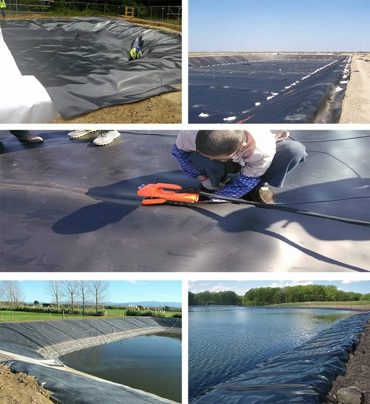 geosynthetics smooth HDPE geomembrane for irrigation canals
