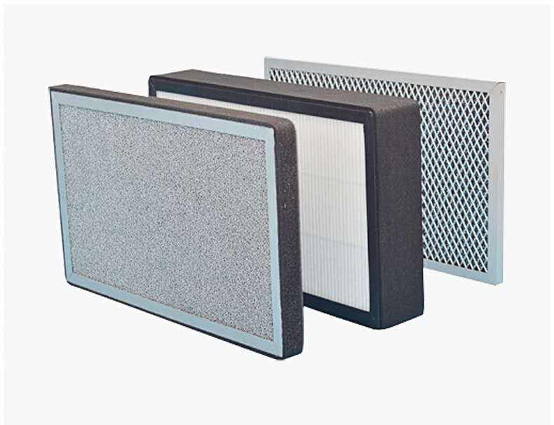 Filter high efficiency activated carbon three layer mesh indoor air purification box paper BF4 inch PM 2.5 air purification tube