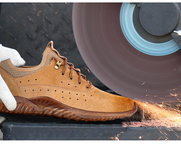 Wholesale men oil resistant lab jogger anti slip steel toe industrial work boots safety shoes