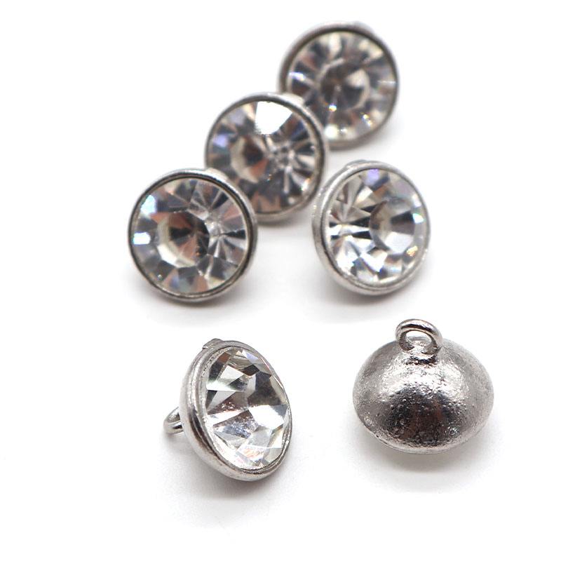 Designer custom rhinestone crystal button Garment accessories round crystal resin button for dresses