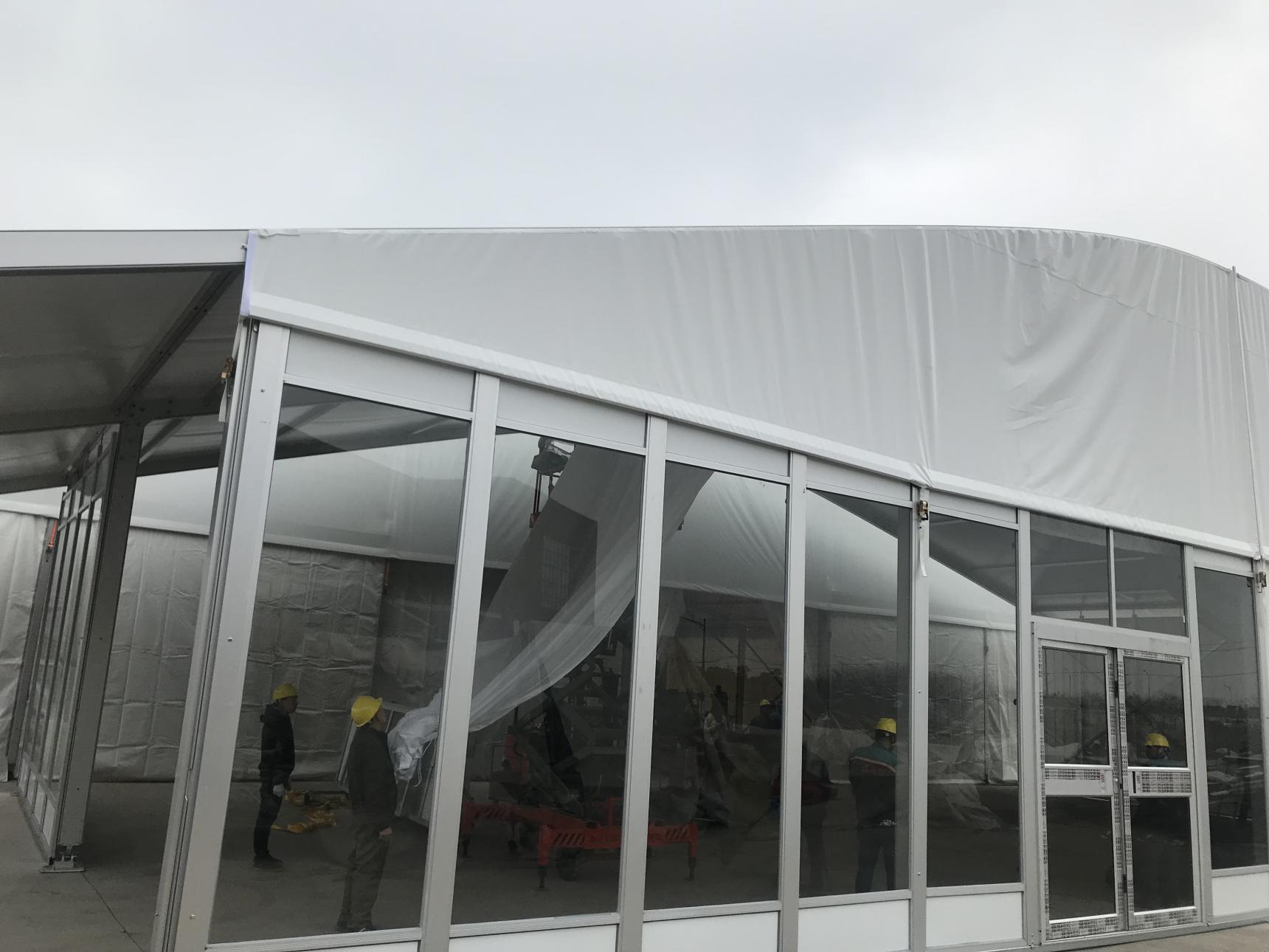 Huge Durable Aluminum Strong Curve TFS Tent For Aircraft Hangar