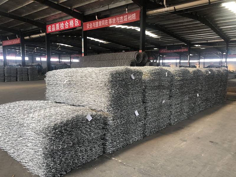 2*1*1m 8*10mm mesh size galvanized gabion box price direct factory / gabion retaining wall for construction water used