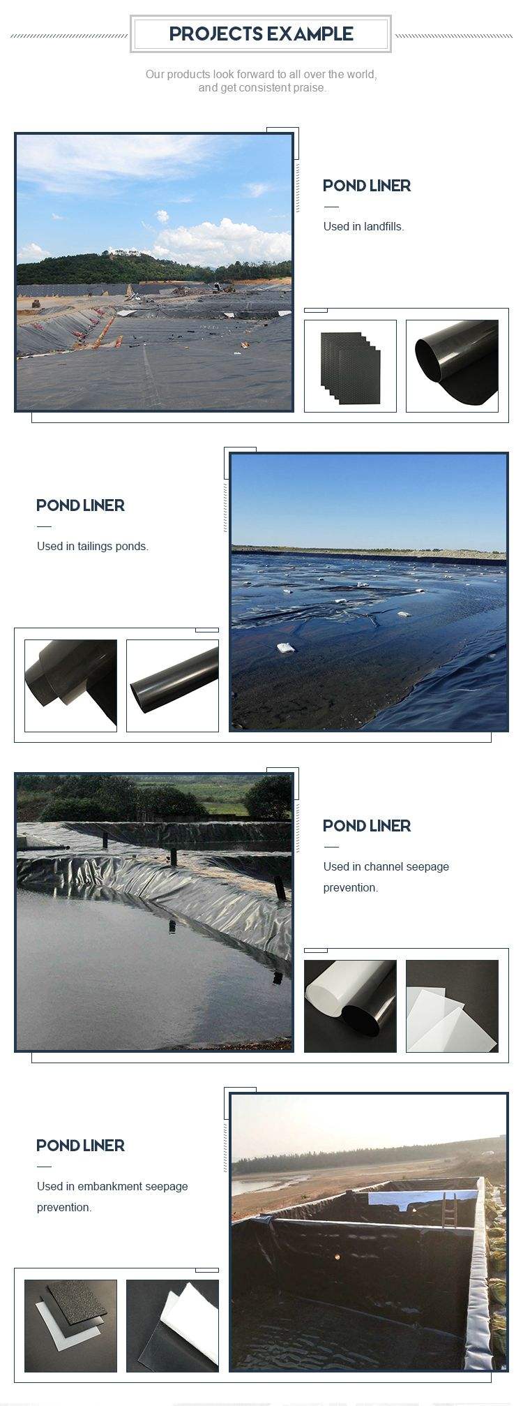 geomembrane swimming pool liner ted bakernatural lagoon China supplier
