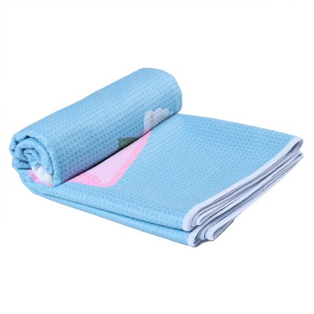 Custom quick dry soft absorbent 80*160 cm microfiber waffle beach towel