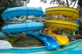 Open spiral slide and body slide 4.5 m high children and adult water slide groups for resort swimming pool