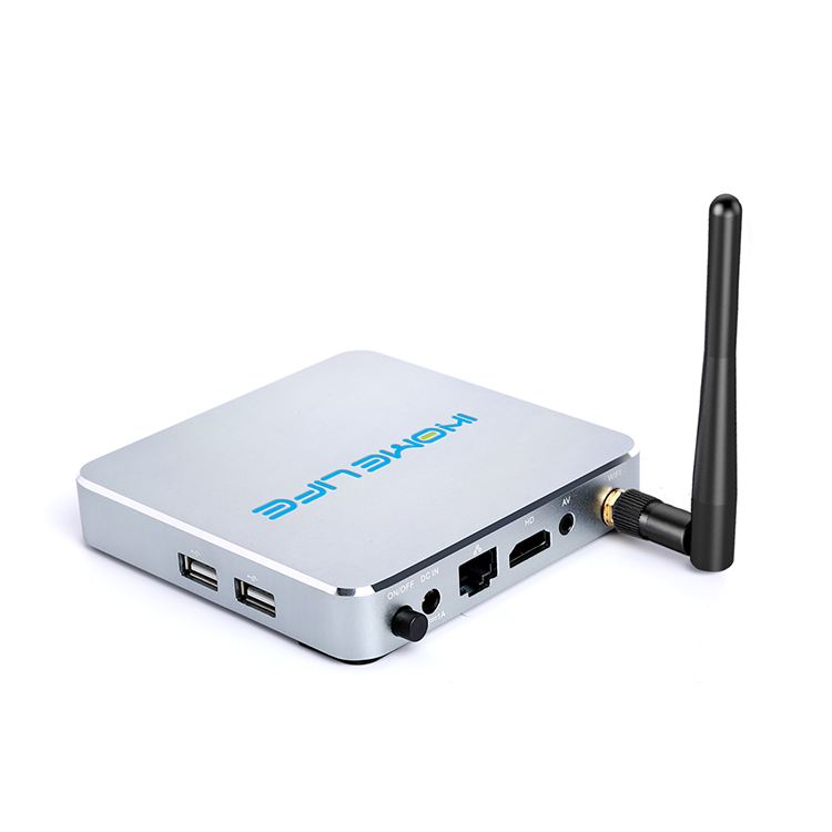 Free customize home page  Amlogic S905L metal  tv box android 4K  8GB Android TV Box with external antenna