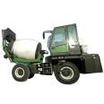 180 degree rotation unloading small 2.6 CBM auto charging concrete mixer truck for sale