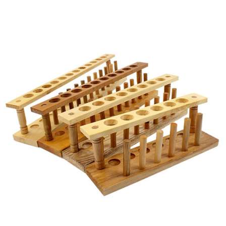 Customized wholesale 6-12 hole wooden test tube rack for laboratory