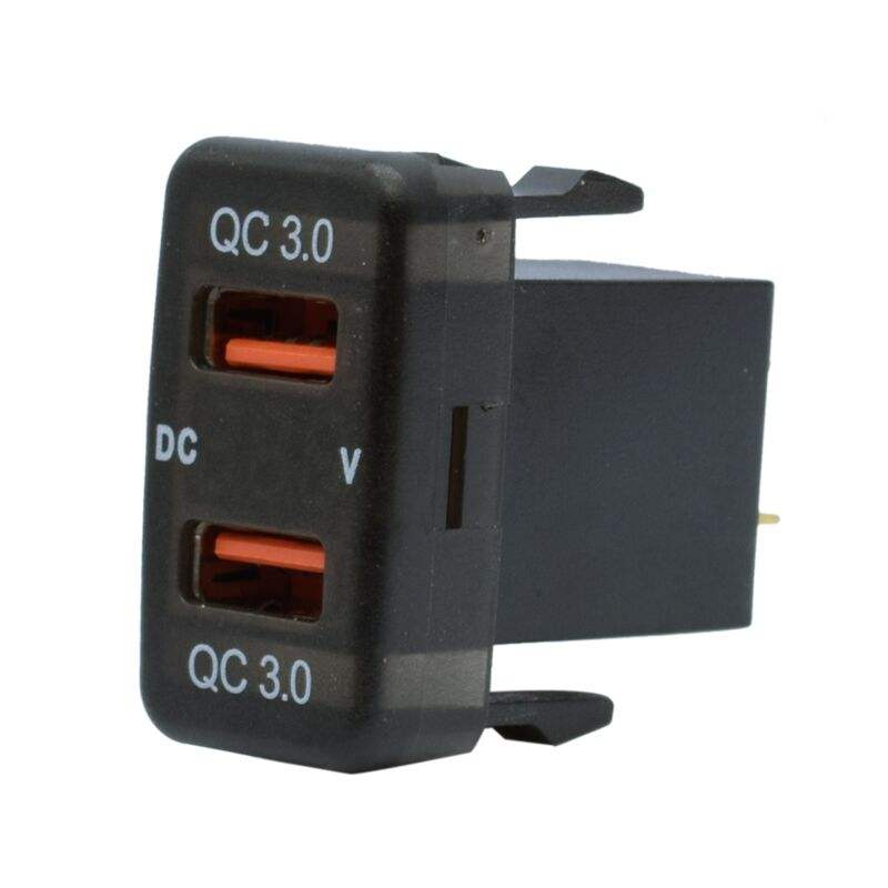 DC 12 V 24 V Twin Port USB Socket adapter  LED Voltmeter Quick Charge QC 3.0 Fast Charger  For  Car  Marine Boat