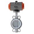 Disc Stainless Steel Body 316L/CF8M A Ty Pepneumatic Butterfly Valve For petroleum / electric power / textile
