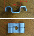 Galvanized steel grating fastener swivel lock clamps