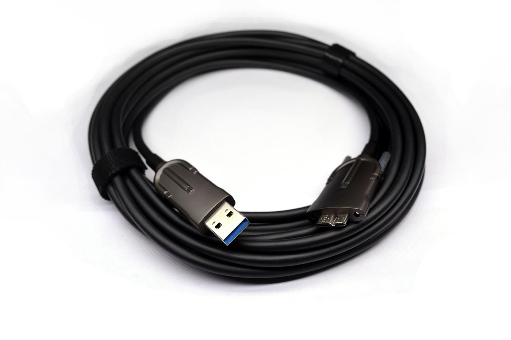 [AOC] USB 3.0 type A to micro-B with locking screws usb high flex active optical cable for industrial cameras
