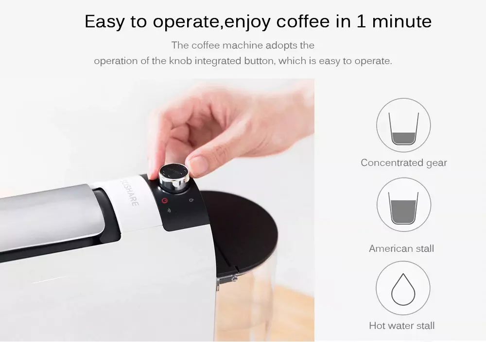 HOT SALE Original Xiaomi Scishare Smart Automatic Capsule Coffee Machine For Home And Offices Xiaomi Capsule Coffee Machine