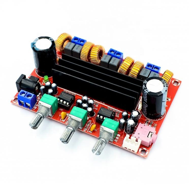 TPA3116D2 Amplifier Board TPA3116D2 2.1 TPA3116 Amplifier 2.1 Channel Audio Amplifier Board Module XH-M139 12V-24V 50W+100W
