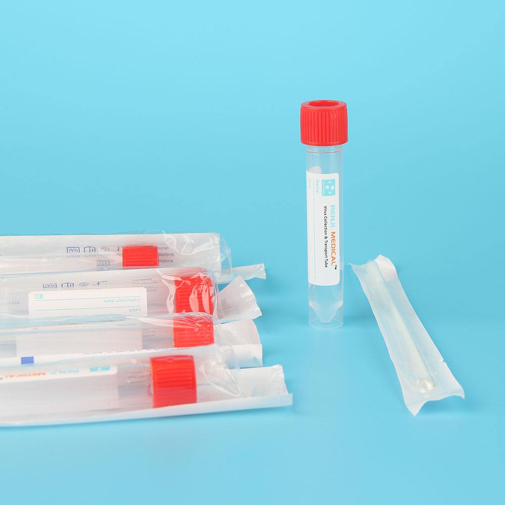 10ml vacuum blood collection test tube vtm kits transport Media virus sampling tube with nasal swab kit