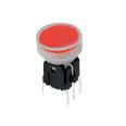 6*6 Illuminated tactile switch DIP type with round light and the led colors can be customized