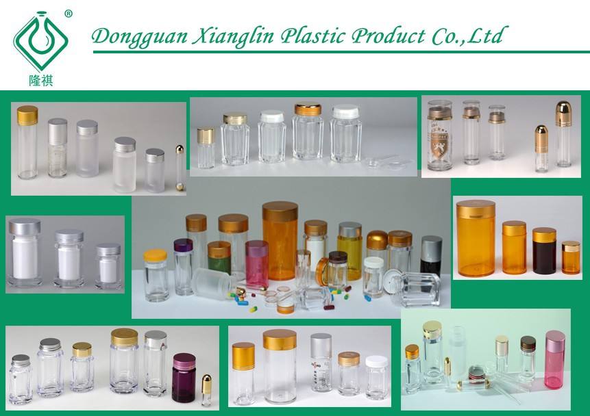 Acrylic PS plastic capsules container bottles manufacturer