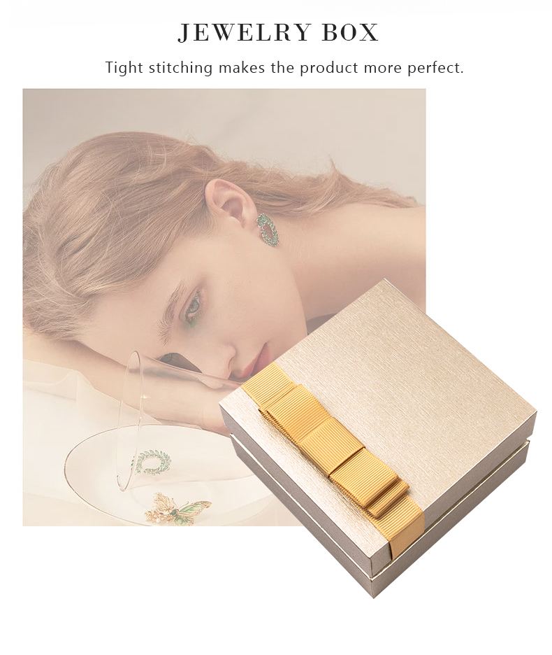 China Supplier Curren Watch Necklace Velvet Jewlery Packaging Card Golden Gift Jewelry Box With Best Prices
