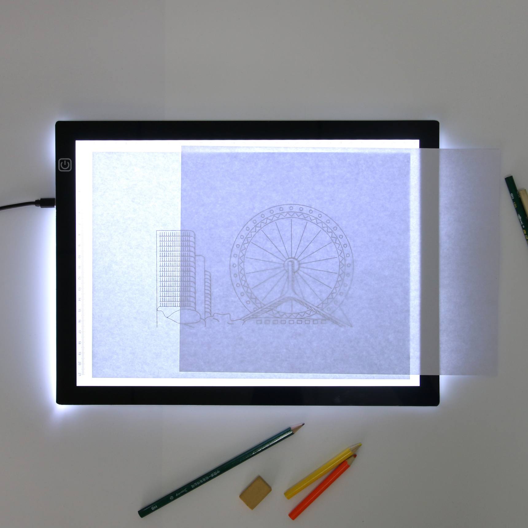 LED Artist Stencil Board Tattoo Drawing Tracing A4 LED Light Pad graphic tablet  LED tracing light board