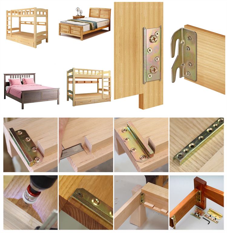 100mm Wood Bed Hanging Accessories Slat Brackets Factory Price