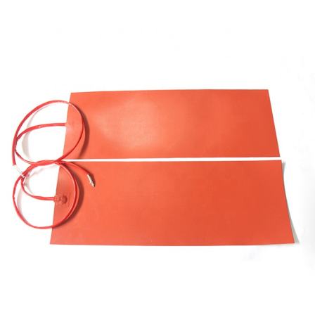 24v 12v 120v 220v 200 degree Industrial flexible silicone rubber heating pad plate heater with thermostat