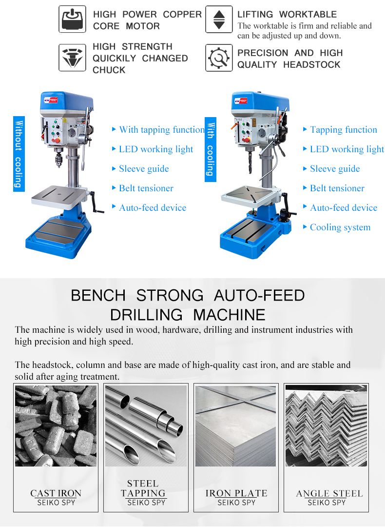 WDDM Exquisite Workmanship Automatic Bench Vercital And Tapping Drilling Machine With Cabinet And Cooling Devise
