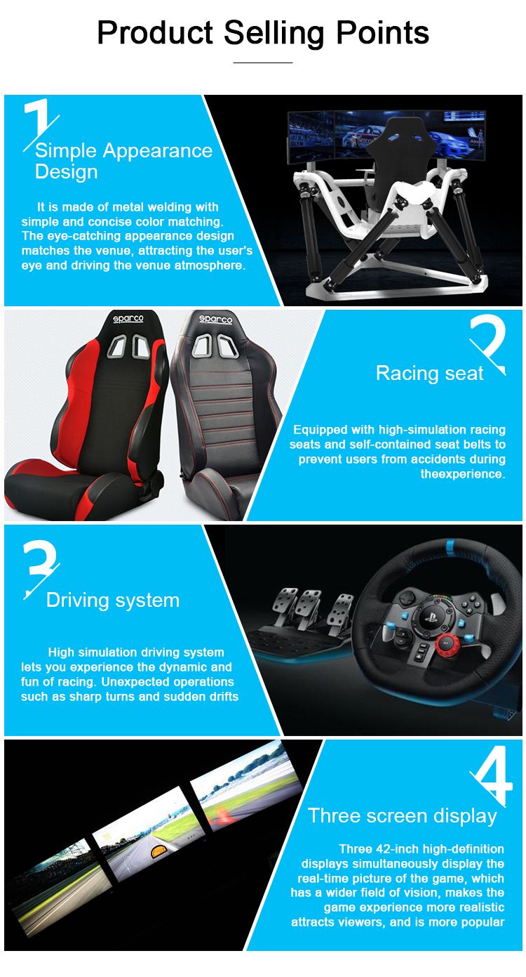 Hydraulic racing simulator race game driving simulator price arcade game machine free car racing games car video