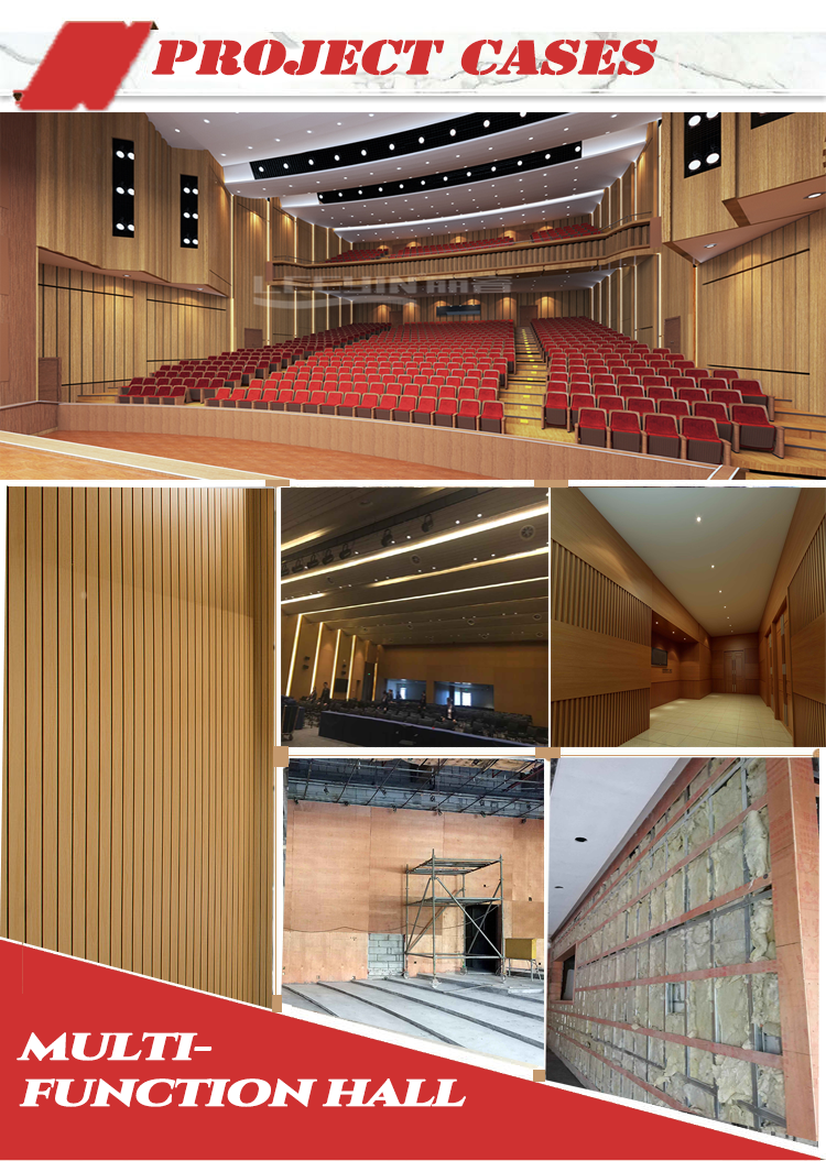 Leeyin Acoustic sound proof acoustic board of cinema wood grove acoustic panel
