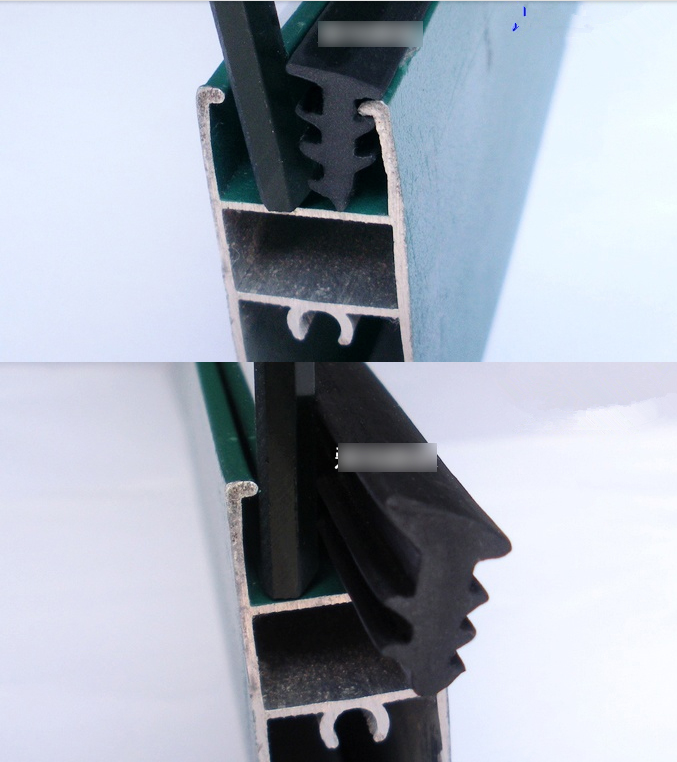 Rubber sealing strips used for aluminum alloy windows