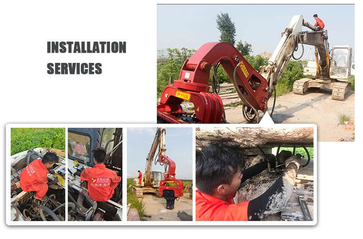 Hydraulic excavator equipment steel sheet pile driving machine excavator mounted pile driver