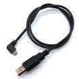 custom make black PVC power charging mobile phone cable right angle micro USB data transmission cable for phone