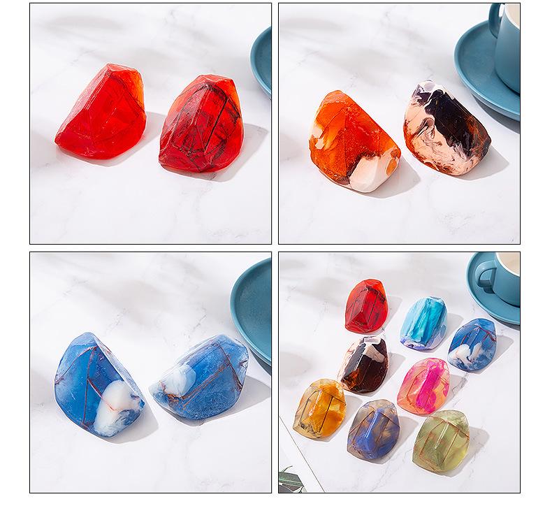 Handmade Beauty Fragrance Gem Face Soap Gemstone Soap Colorful Custom Deep Cleaning Crystal Private Label Natural