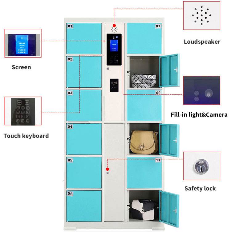 metal intelligent locker steel smart digital cabinet system mental steel locker smart storage  locker smart