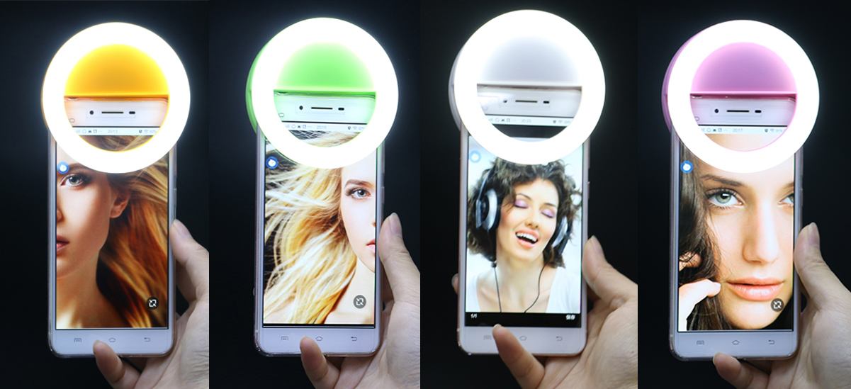 new design hot sell popular LED selfie camera accessories photographic lighting portable  phone clip ring light