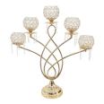 5 Arms Candelabras Crystal Candle Holders Silver Wedding Or Home Table Decorative Candlestick Holders