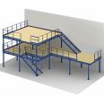 Steel Pallet shelving heavy Duty Mezzanine rack floor system for warehouse platform Stairs ladder