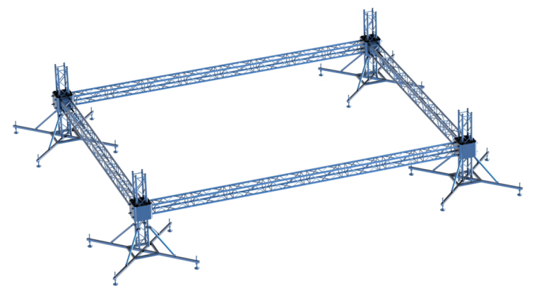 outdoor 12 12m event roof truss use 290x290mm or 350x350mm spgiot truss