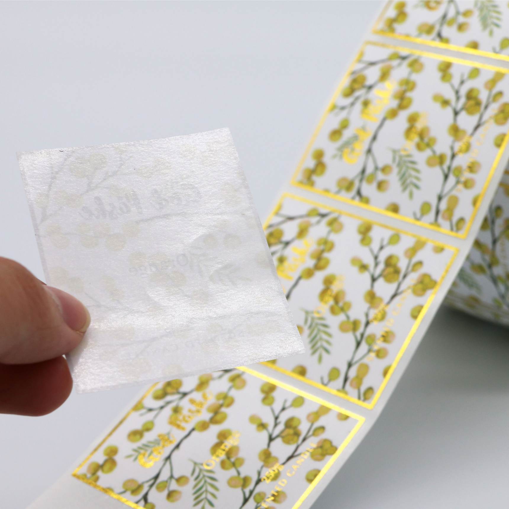 Wholesale Custom Stickers Private Gold Stamping Labels Packaging  Label Adhesive Paper Attractive Stickers