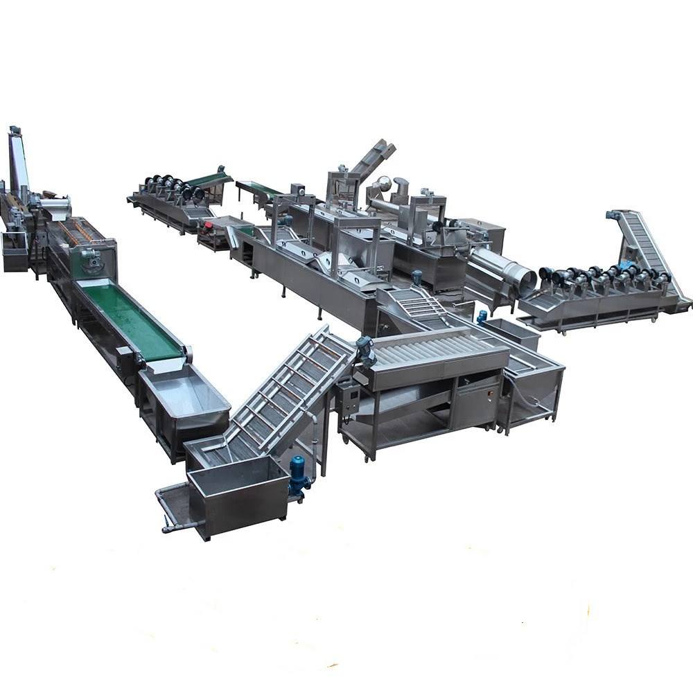 factory price finger french fries cutting and frying machine